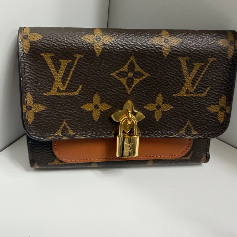 Louis Vuitton Monogram Canvas Flower Compact Wallet.